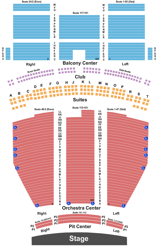 Saenger Theatre & Juliet Seating Chart